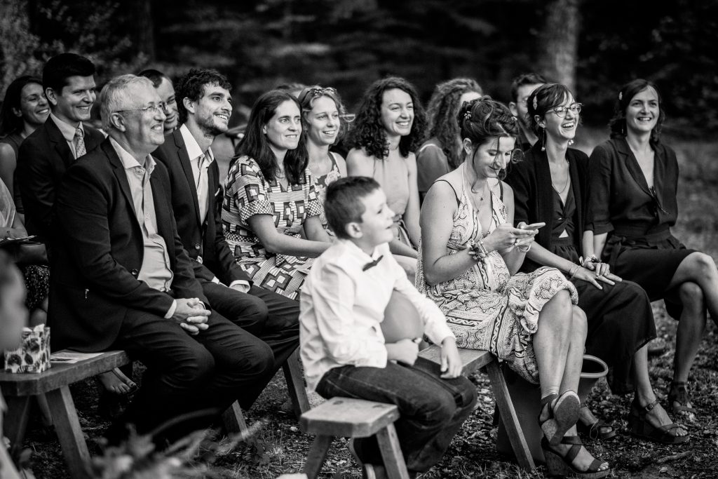 photographe mariage étangs de taysse cérémonie laïque noir et blanc